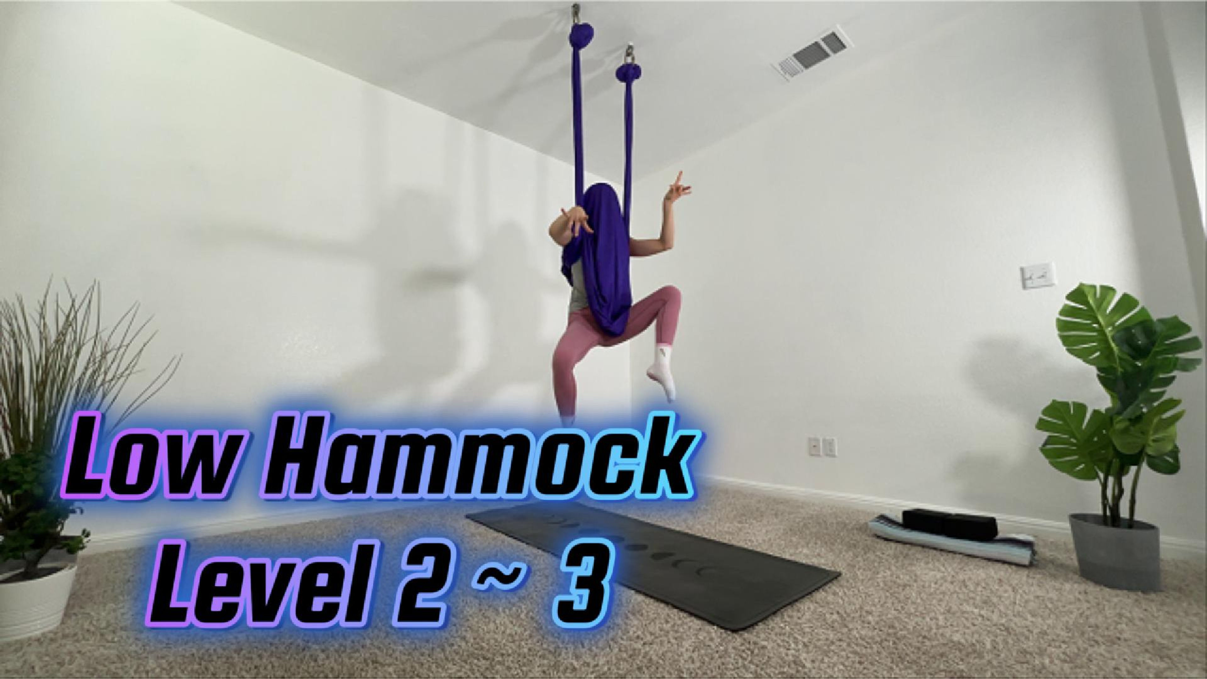Aerial Yoga Classes: Low Hammock